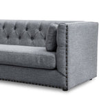 Aurea 3 Seater Fabric Sofa - Graphite Grey Casa-Core