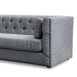Aurea 3 Seater Fabric Sofa - Graphite Grey Casa-Core