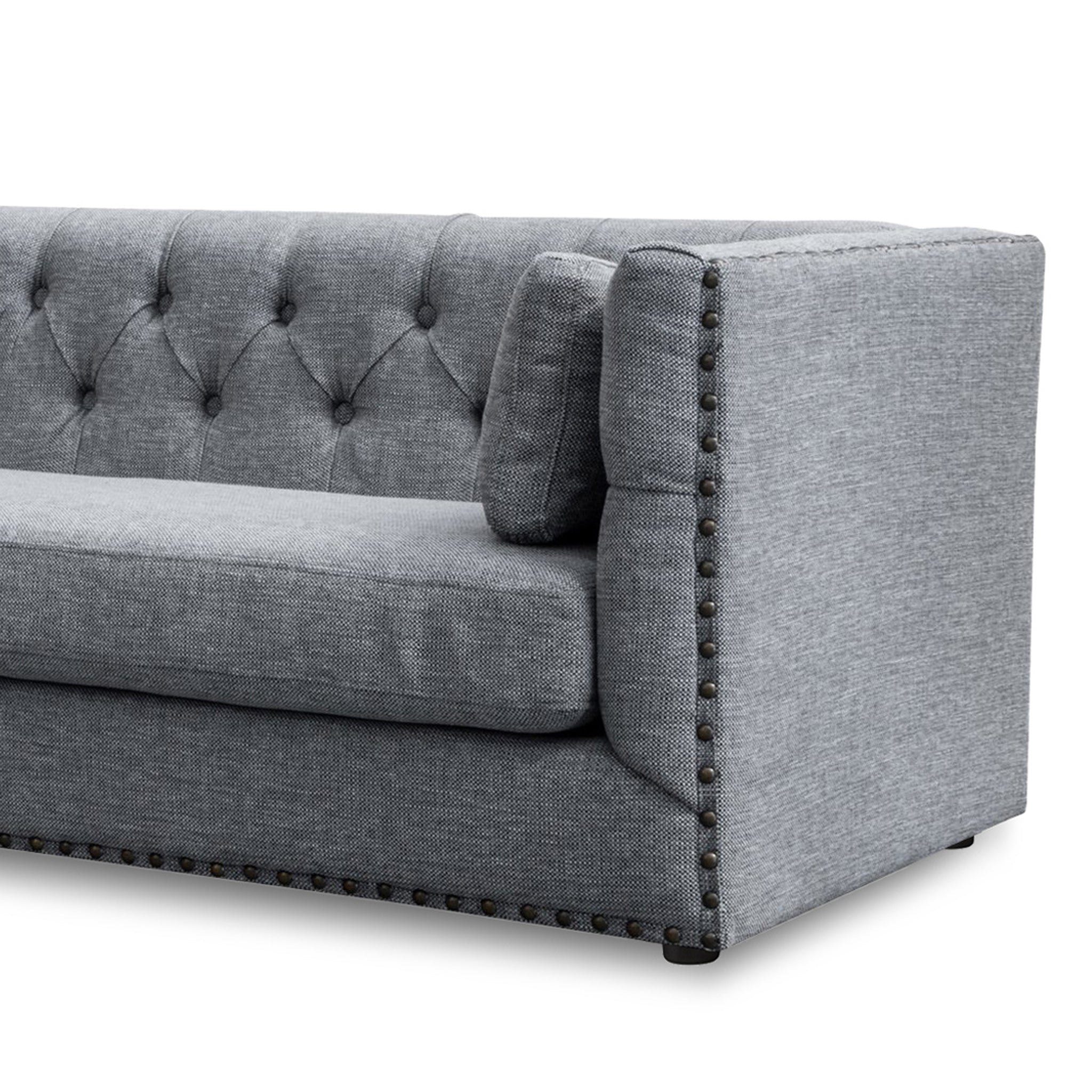 Aurea 3 Seater Fabric Sofa - Graphite Grey Casa-Core