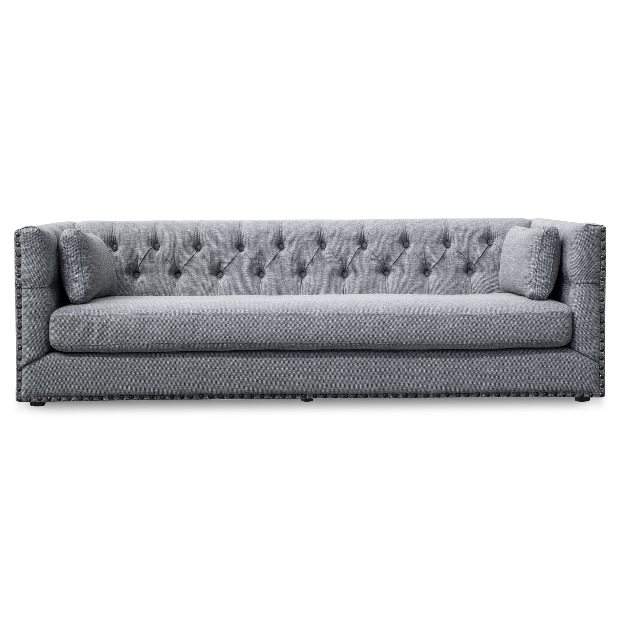Aurea 3 Seater Fabric Sofa - Graphite Grey Casa-Core