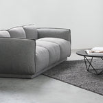 Dane 3 Seater Fabric Sofa - Graphite Grey