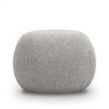 Raven 50cm Round Ottoman - Light Grey
