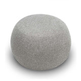 Raven 50cm Round Ottoman - Light Grey