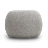 Raven 50cm Round Ottoman - Light Grey