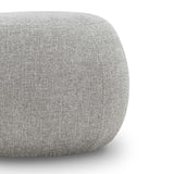 Raven 50cm Round Ottoman - Light Grey