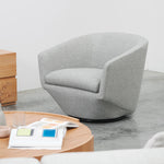Ex Display - Donna Swivel Lounge Chair - Light Grey Armchair K Sofa-Core