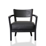 Wendell Leather Armchair - Full Black - Last One Armchair Chic-Core