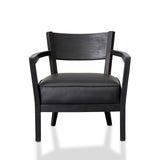 Wendell Leather Armchair - Full Black - Last One Armchair Chic-Core