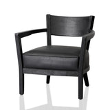 Wendell Leather Armchair - Full Black - Last One Armchair Chic-Core