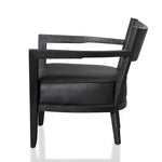 Wendell Leather Armchair - Full Black - Last One Armchair Chic-Core