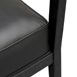 Wendell Leather Armchair - Full Black - Last One Armchair Chic-Core