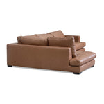 Lucinda 4 Seater Left Chaise Sofa - Caramel Brown Leather - Last One Chaise Lounge K Sofa-Core
