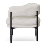 Walton Rustic Beige Fabric Armchair - Black Legs