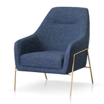 Noah Fabric Armchair - Dark Blue