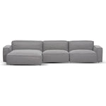 Roshil Left Chaise Sofa - Graphite Grey Chaise Lounge K Sofa-Core   