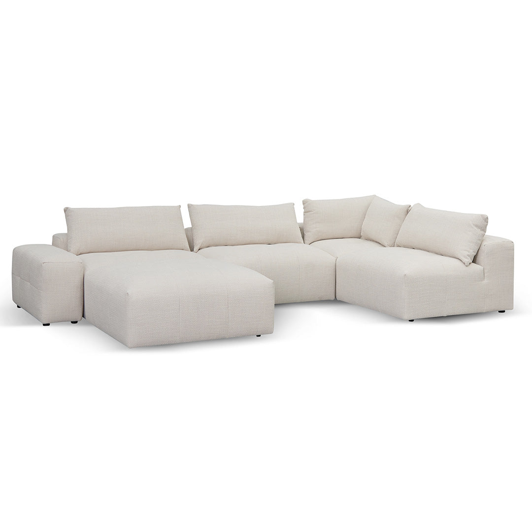 Oliver Modular Chaise Fabric Sofa - Taupe Beige Chaise Lounge K Sofa-Core   