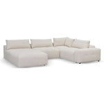Oliver Modular Chaise Fabric Sofa - Taupe Beige Chaise Lounge K Sofa-Core   