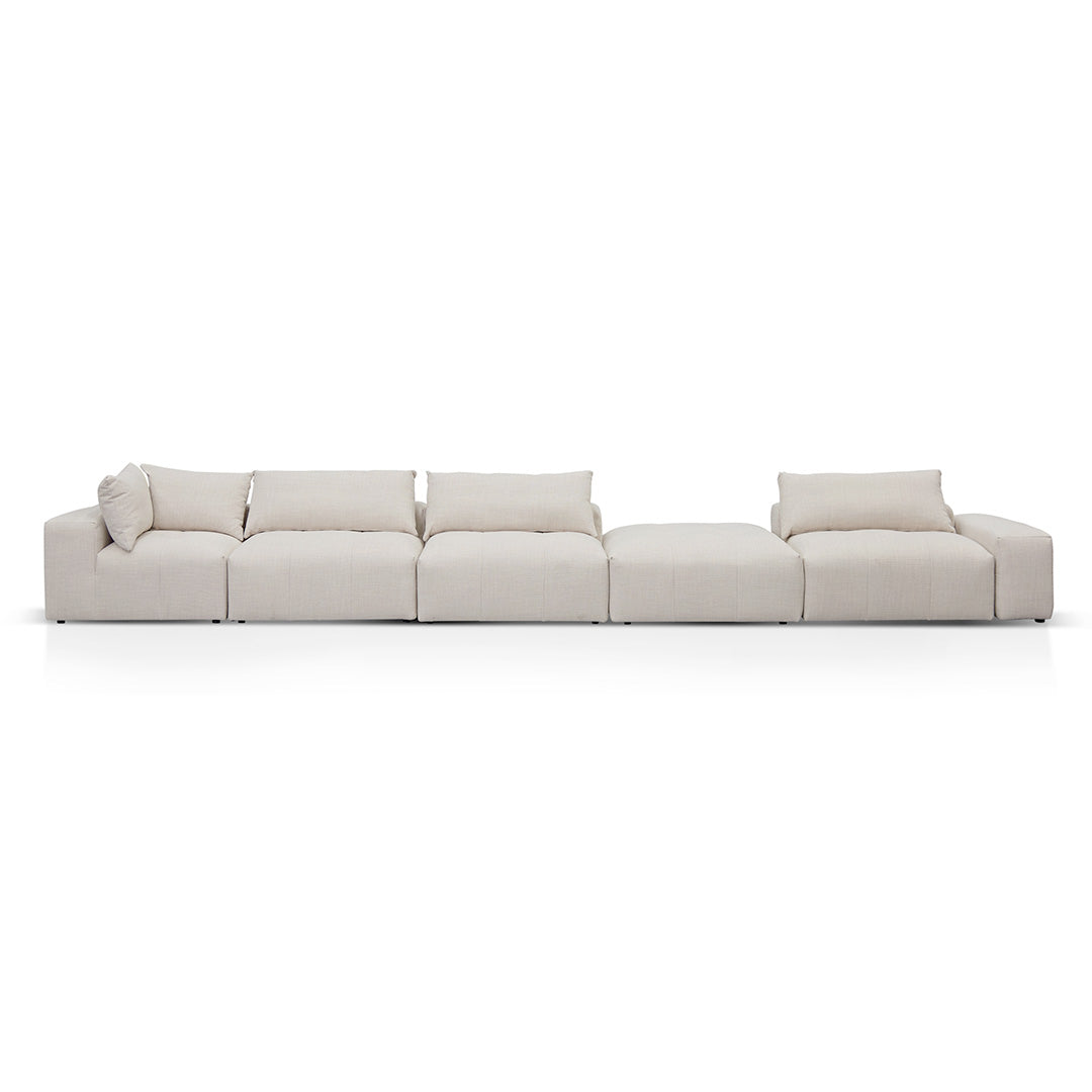 Oliver Modular Chaise Fabric Sofa - Taupe Beige Chaise Lounge K Sofa-Core   