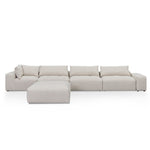 Oliver Modular Chaise Fabric Sofa - Taupe Beige Chaise Lounge K Sofa-Core   