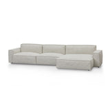 Roshil Right Chaise Fabric Sofa - Fog Grey Chaise Lounge K Sofa-Core   