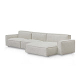 Roshil Right Chaise Fabric Sofa - Fog Grey Chaise Lounge K Sofa-Core   