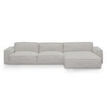 Roshil Right Chaise Fabric Sofa - Fog Grey Chaise Lounge K Sofa-Core   