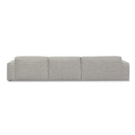 Roshil Left Chaise Fabric Sofa - Fog Grey