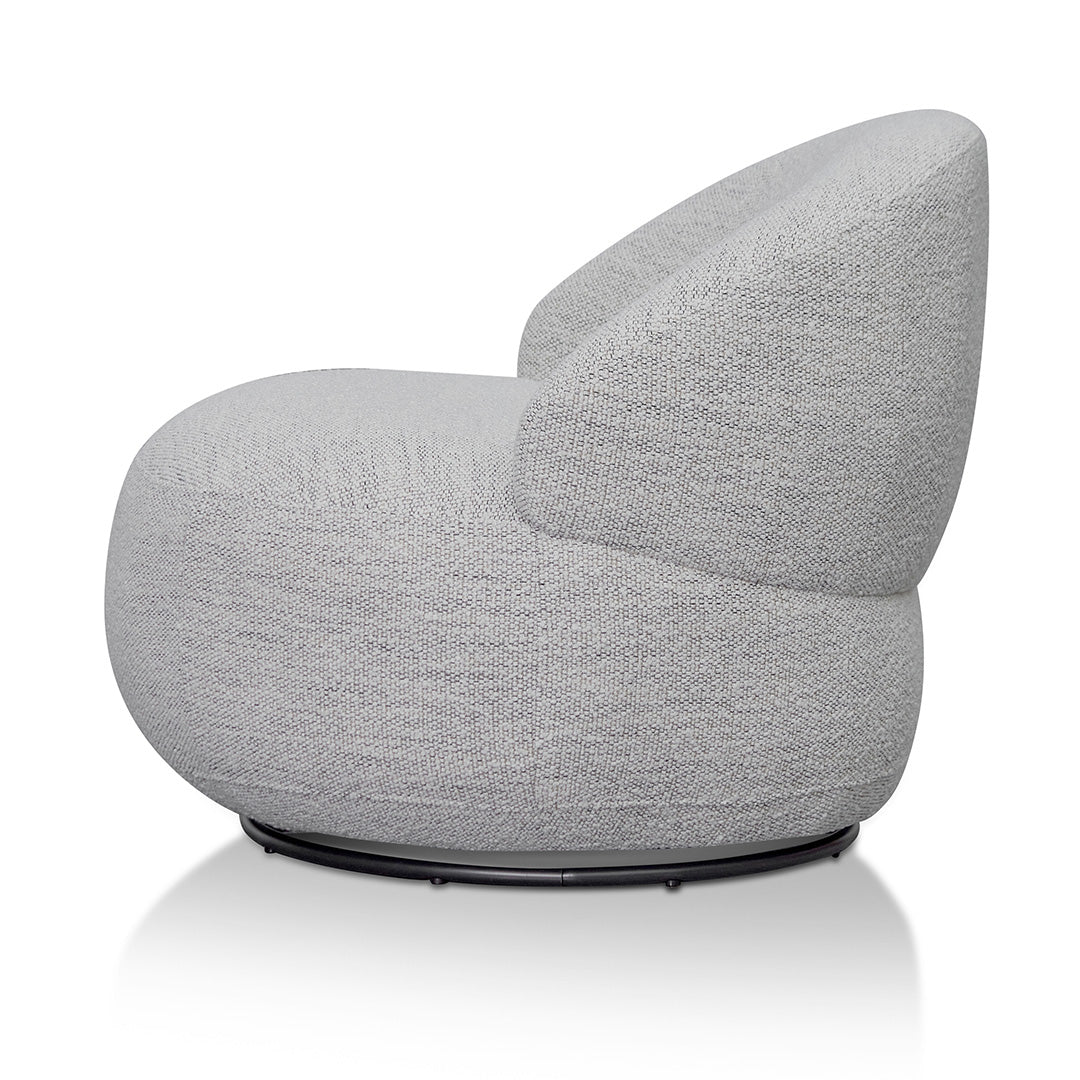 Ex Display - Isla Swivel Fabric Lounge Chair - Fog Grey Lounge Chair K Sofa-Core