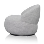 Isla Swivel Fabric Lounge Chair - Fog Grey