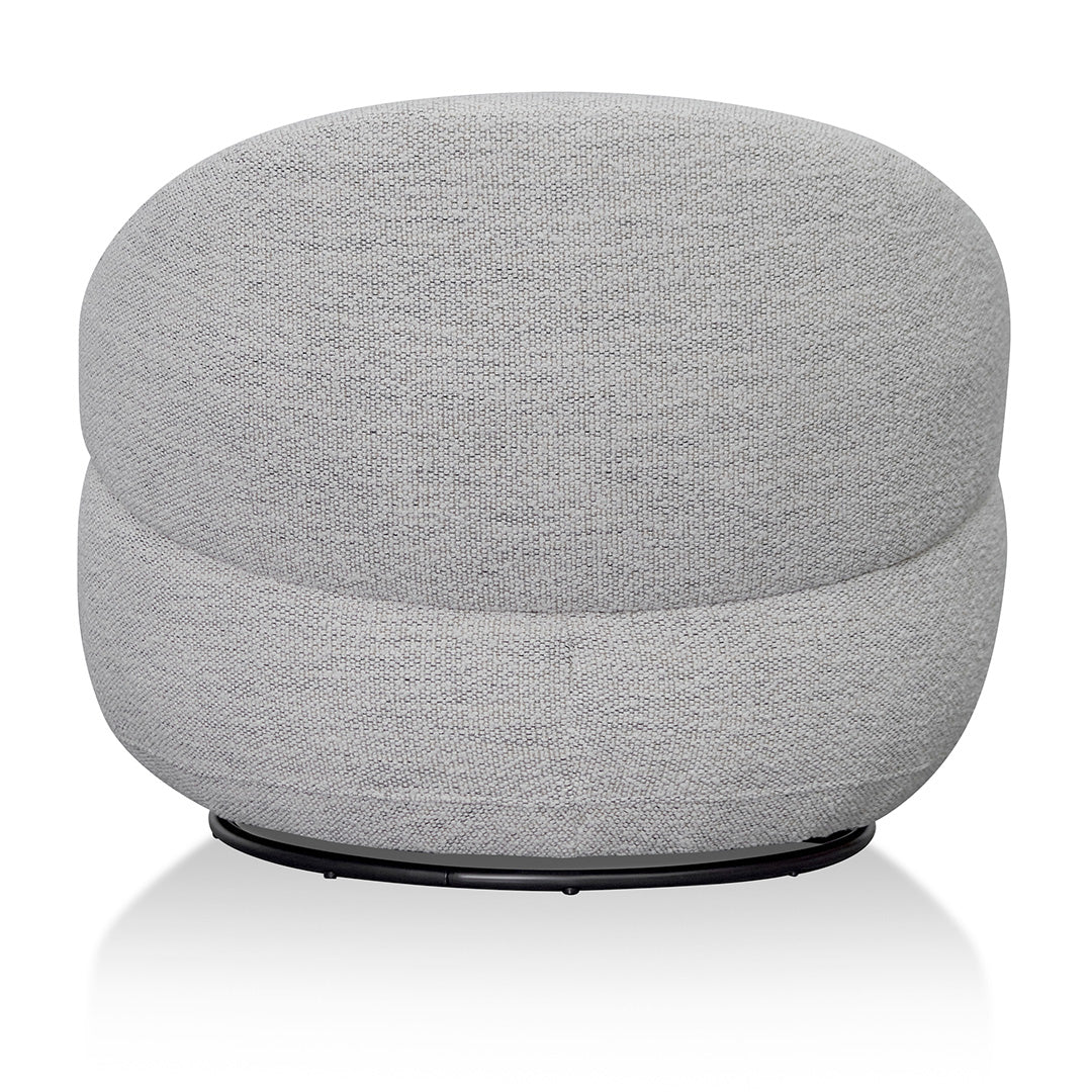 Ex Display - Isla Swivel Fabric Lounge Chair - Fog Grey Lounge Chair K Sofa-Core