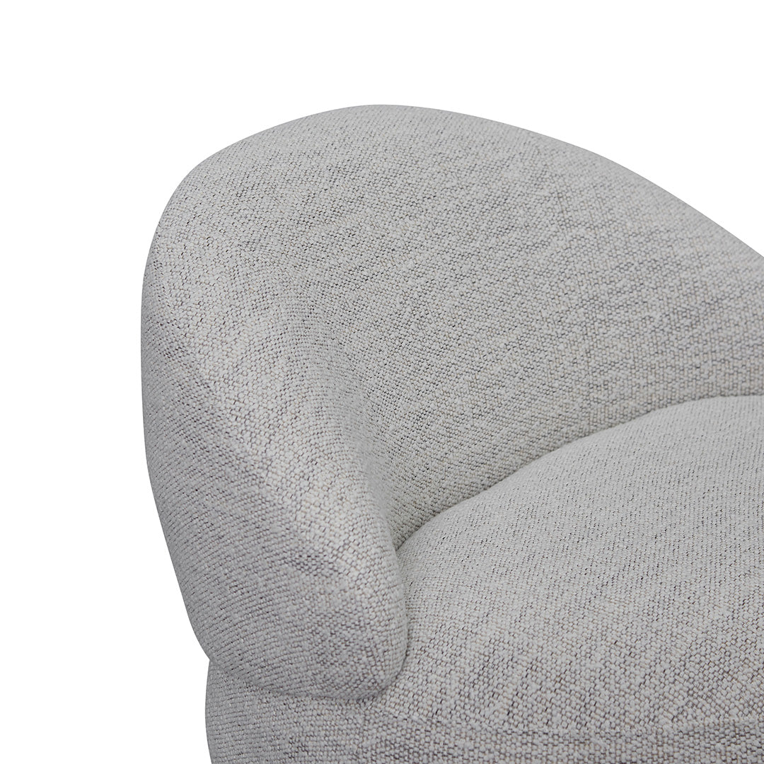 Ex Display - Isla Swivel Fabric Lounge Chair - Fog Grey Lounge Chair K Sofa-Core