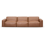 Manuela 4 Seater Sofa - Caramel Brown Leather Sofa K Sofa-Core   