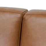 Manuela 4 Seater Sofa - Caramel Brown Leather Sofa K Sofa-Core   