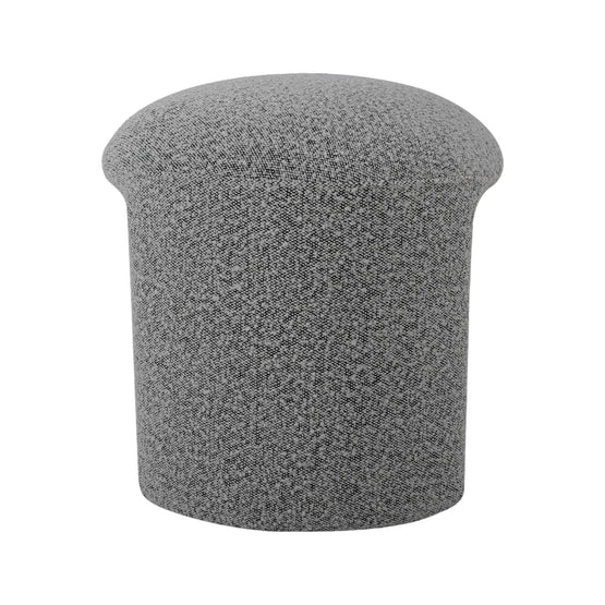 Everet Round Ottoman - Pepper Boucle