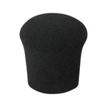 Everet Round Ottoman - Charcoal Boucle