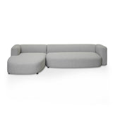 Lavinia Left Chaise Sofa - Grey Chaise Lounge Casa-Core   
