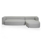 Lavinia Right Chaise Sofa - Grey Chaise Lounge Casa-Core   