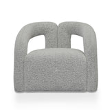 Barta Armchair - Charcoal White Boucle Armchair Casa-Core   
