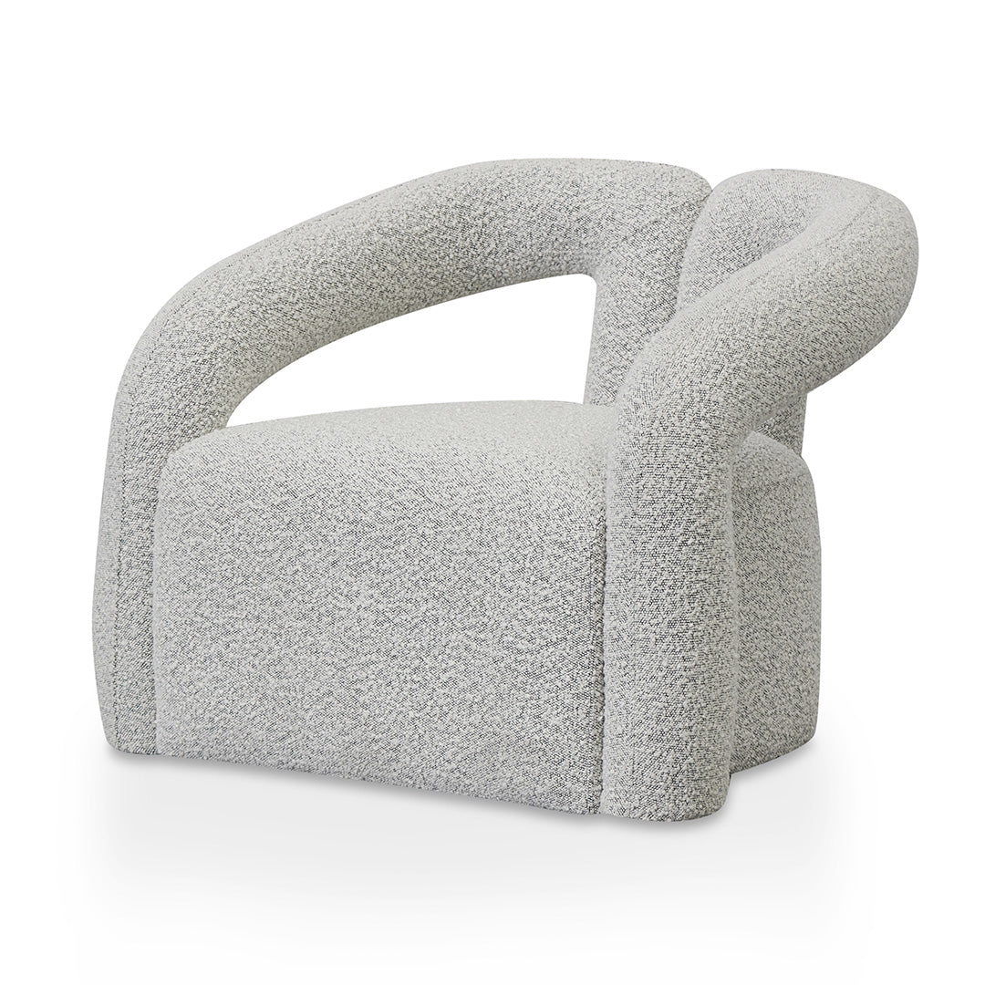 Barta Armchair - Charcoal White Boucle Armchair Casa-Core   