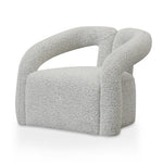 Barta Armchair - Charcoal White Boucle Armchair Casa-Core   