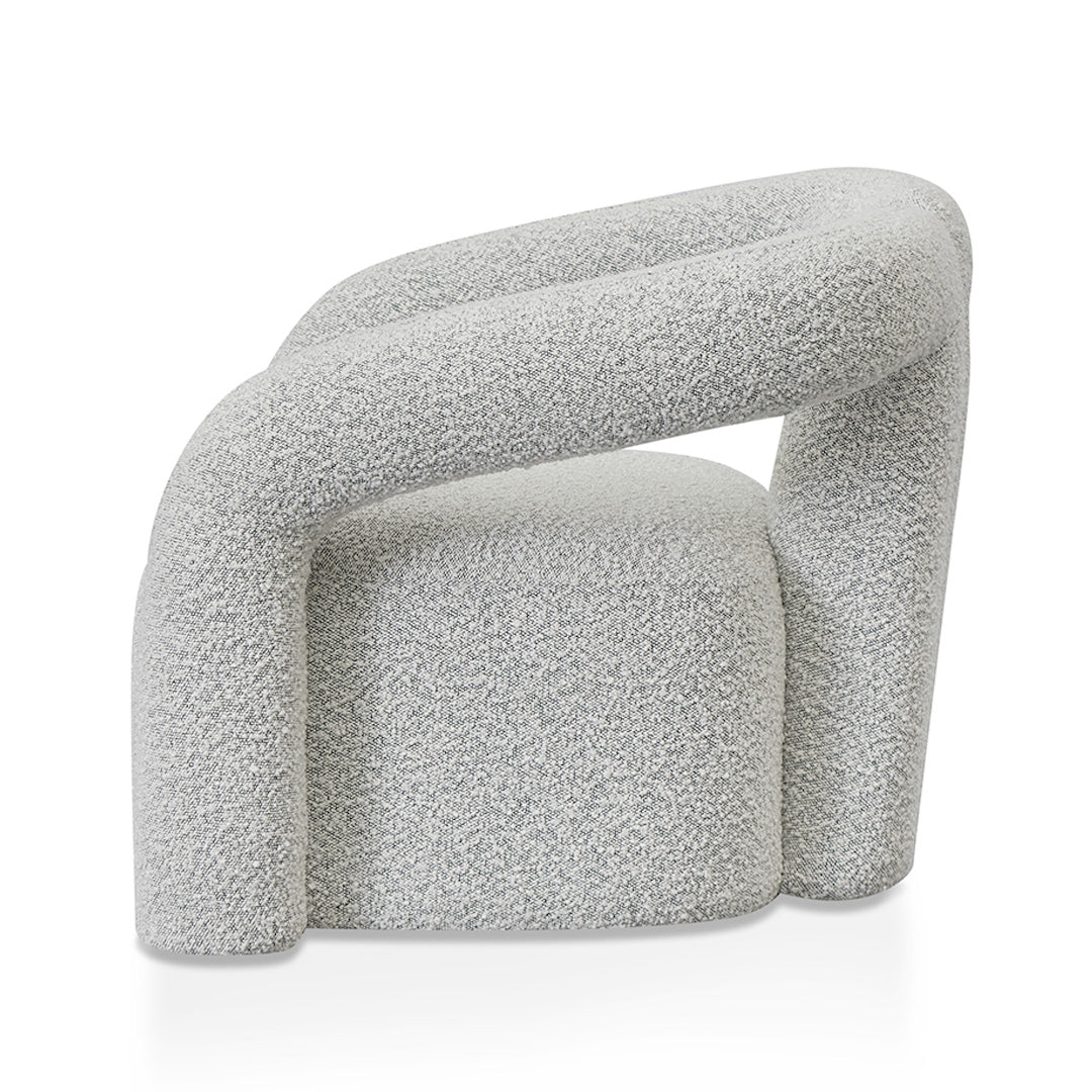Barta Armchair - Charcoal White Boucle Armchair Casa-Core   