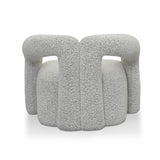 Barta Armchair - Charcoal White Boucle Armchair Casa-Core   
