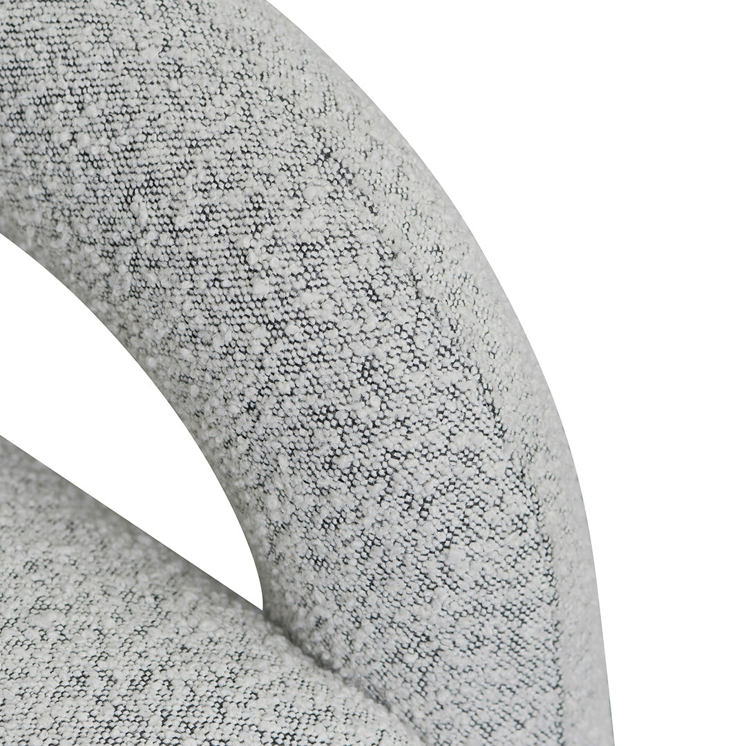 Barta Armchair - Charcoal White Boucle Armchair Casa-Core   