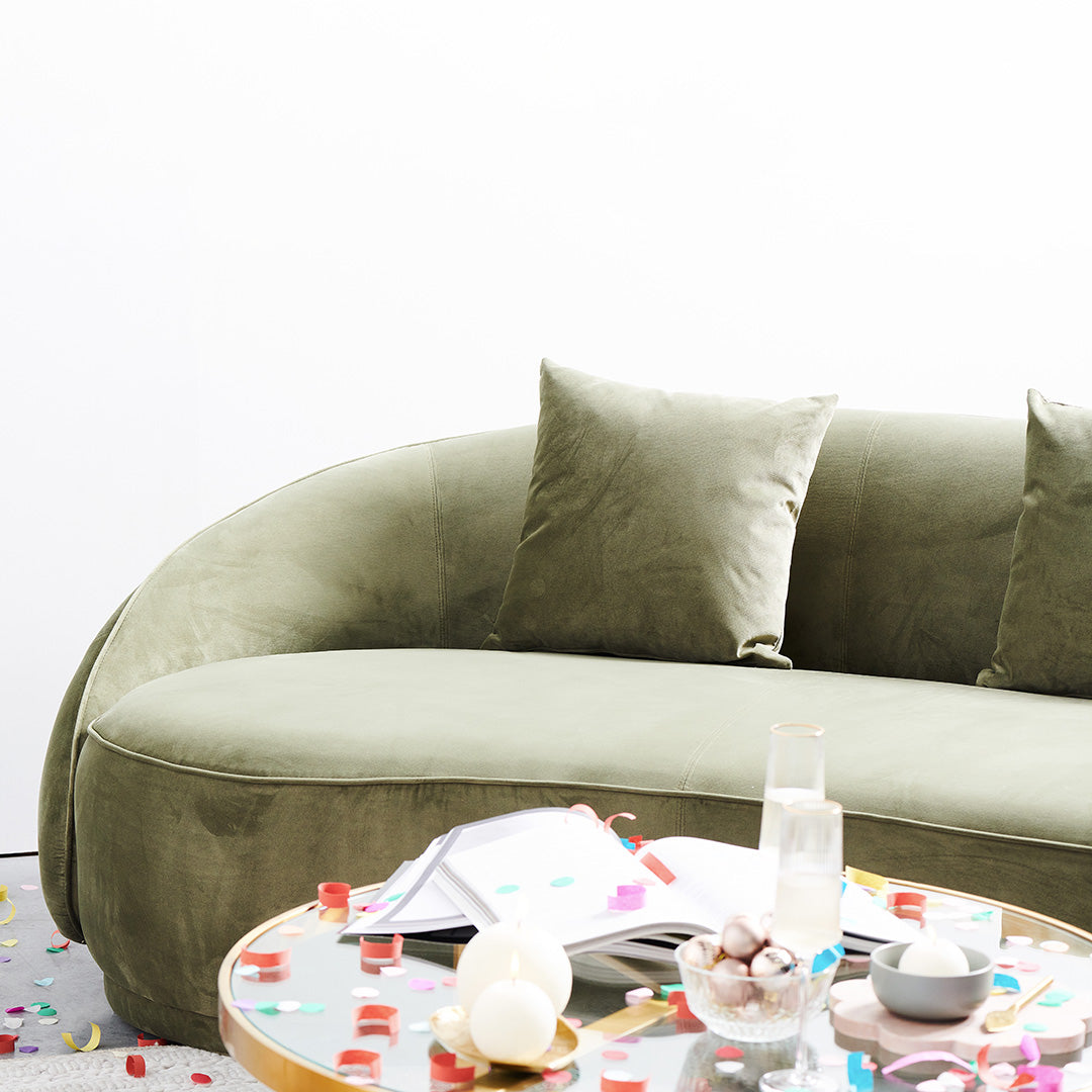 Jake 4 Seater Fabric Sofa - Elegant Sage Sofa Forever-Core