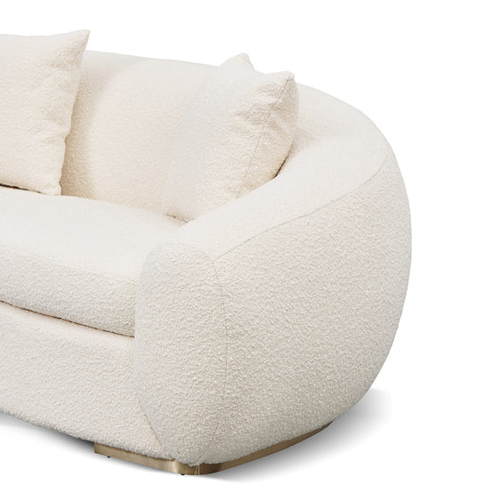 Howard 3 Seater Sofa - Ivory White Boucle  Forever-Core   
