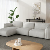 Ferrell 3 Seater Left Chaise Sofa - Beige Chaise Lounge Iggy-Core