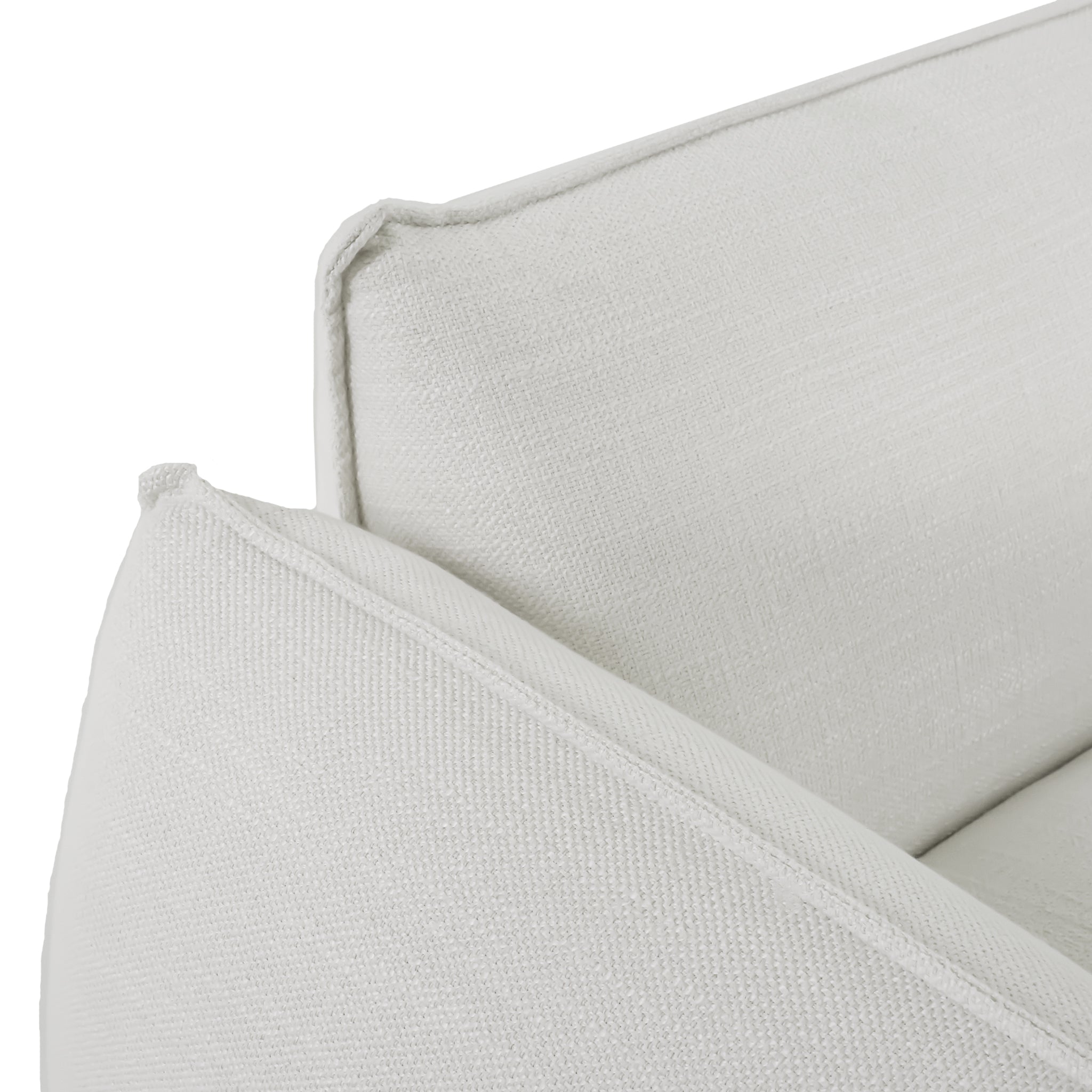 Ferrell 3 Seater Right Chaise Sofa - Beige Chaise Lounge Iggy-Core   