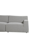 Marlin 3 Seater Left Chaise Fabric Sofa - Clay Grey Chaise Lounge Yay Sofa-Core   