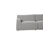 Marlin 3 Seater Right Chaise Fabric Sofa - Clay Grey Chaise Lounge Yay Sofa-Core   