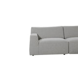 Marlin 3 Seater Right Chaise Fabric Sofa - Clay Grey Chaise Lounge Yay Sofa-Core   